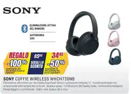 Trony Sony cuffie wireless WHCH720NB offerta