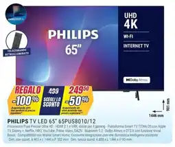 Trony Philips tv led 65" 65PUS8010/12 offerta