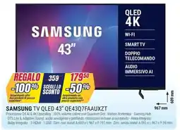 Trony Samsung tv qled 43" QE43Q7FAAUXZT offerta