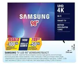 Trony Samsung tv led 98" UE98DU9070UXZT offerta