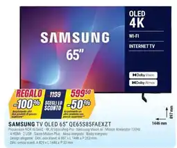 Trony Samsung tv oled 65" QE65S85FAEXZT offerta