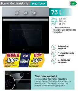 Trony Hisense Forno Multifunzione B162111AAX offerta