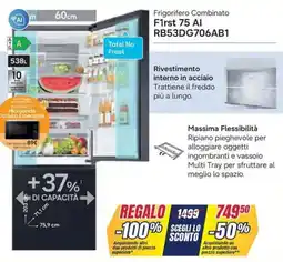 Trony Samsung Frigorifero Combinato F1rst 75 Al RB53DG706AB1 offerta