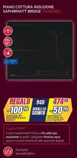 Trony Aeg piano cottura induzione saphirmatt bridge T1641B3BIZ offerta