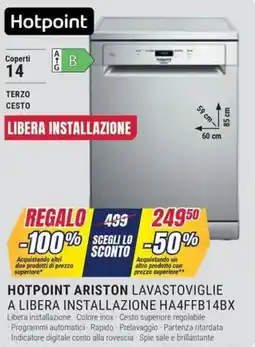Trony Hotpoint ariston lavastoviglie a libera installazione HA4FFB14BX offerta