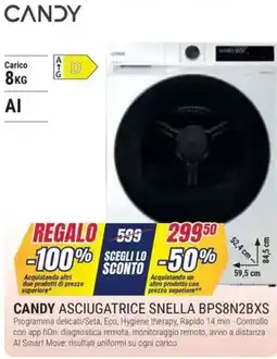 Trony Candy asciugatrice snella BPS8N2BXS offerta