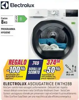 Trony Electrolux asciugatrice EW7H28B offerta