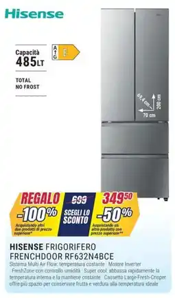 Trony Hisense frigorifero frenchdoor RF632N4BCE offerta