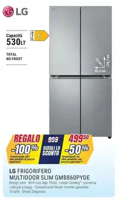 Trony Lg frigorifero multidoor slim GMB860PYDE offerta