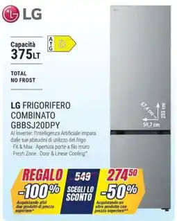 Trony Lg frigorifero combinato GBBSJ20DPY offerta