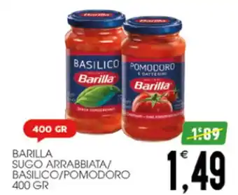 SpesAmica Barilla sugo arrabbiata/ basilico/pomodoro offerta