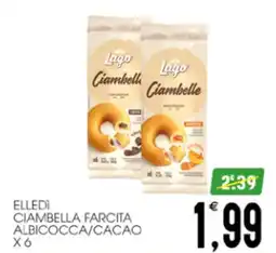 SpesAmica Elledì ciambella farcita albicocca/cacao offerta