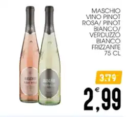 SpesAmica Maschio vino pinot rosa/ pinot bianco/ verduzzo bianco frizzante offerta