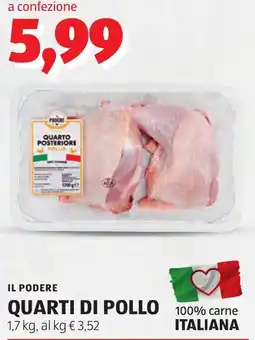 ALDI Il Podere quarti di pollo offerta
