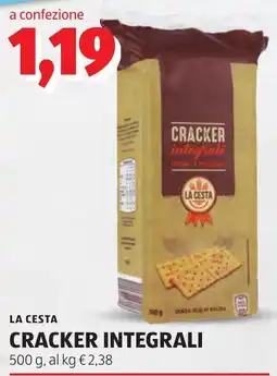 ALDI LA CESTA CRACKER INTEGRALI offerta