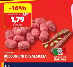 ALDI IL PODERE BOCCONCINI DI SALSICCIA offerta