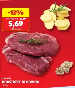 ALDI IL PODERE ROASTBEEF DI BOVINO offerta