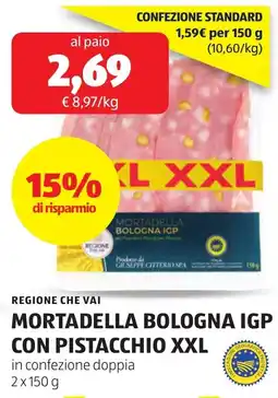 ALDI Mortadella Bologna IGP con Pistacchio XXL offerta