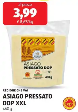 ALDI ASIAGO PRESSATO DOP XXL offerta