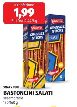 ALDI SNACK FUN BASTONCINI SALATI offerta