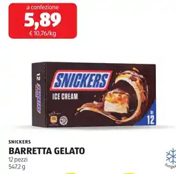ALDI SNICKERS BARRETTA GELATO offerta