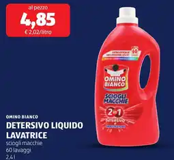 ALDI OMINO BIANCO DETERSIVO LIQUIDO LAVATRICE offerta