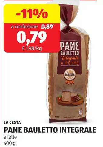 ALDI PANE BAULETTO INTEGRALE offerta