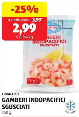 ALDI CORALFISH GAMBERI INDOPACIFICI SGUSCIATI offerta