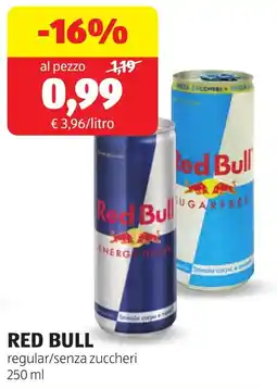 ALDI RED BULL regular/senza zuccheri offerta