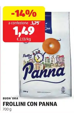 ALDI BUON'ORA FROLLINI CON PANNA offerta
