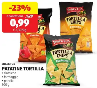ALDI SNACK FUN PATATINE TORTILLA offerta