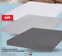 ALDI Lenzuolo con angoli in jersey per letto boxspring offerta