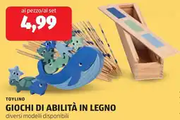 ALDI Toylino giochi di abilità in legno offerta