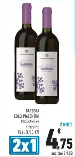 Conad BARBERA COLLI PIACENTINI VICOBARONE frizzante offerta