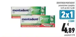 Conad DENTIFRICIO MENTADENT offerta