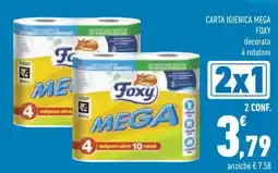 Conad Carta igienica mega Foxy decorata offerta