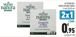 Conad Tovaglioli 2 VELI ECOLOGICI verso natura offerta