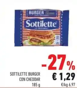 Conad Sottilette Burger con Cheddar offerta