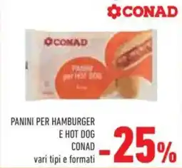 Conad Panini per hamburger e hot dog Conad offerta