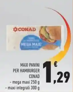 Conad Maxi panini per hamburger Conad offerta