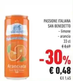 Conad PASSIONE ITALIANA SAN BENEDETTO Aranciata offerta