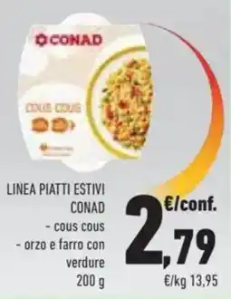 Conad LINEA PIATTI ESTIVI CONAD - cous cous - orzo e farro con verdure offerta