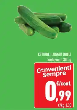 Conad Cetrioli lunghi dolci offerta