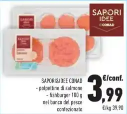 Conad SAPORI&IDEe CONAD polpette di salmone offerta
