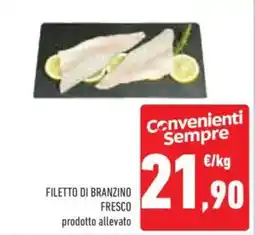 Conad FILETTO DI BRANZINO FRESCO prodotto allevato offerta