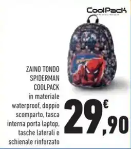 Conad ZAINO TONDO SPIDERMAN COOLPACK offerta