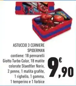 Conad ASTUCCIO 3 CERNIERE SPIDERMAN offerta