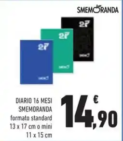 Conad DIARIO 16 MESI SMEMORANDA offerta