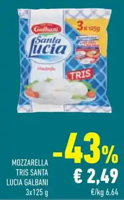 Conad Mozzarella Tris Santa Lucia Galbani offerta