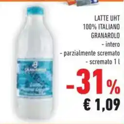 Conad LATTE UHT 100% ITALIANO GRANAROLO offerta